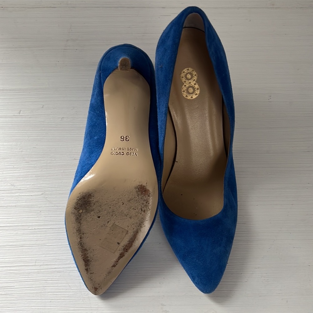 8 blue suede heels - Picture 6 of 6